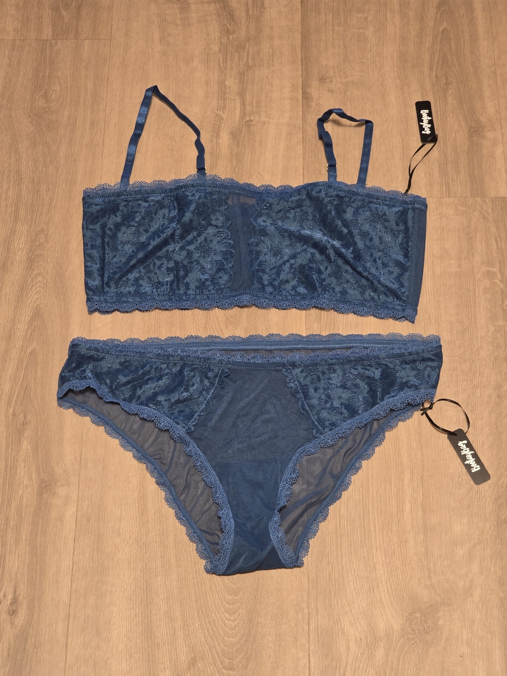 New w/ Tags - BootyBag Lace Bralette & Bikini Set - Size XL